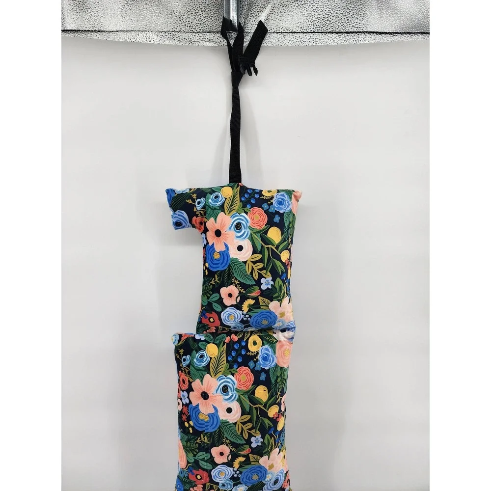 Floral Travel Back Pillow with Adjustable Buckle Strap One Size